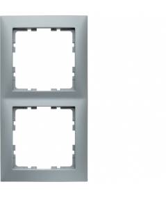 Ramka B.Kwadrat 2-krotna aluminium mat, lakierowane  5310128994