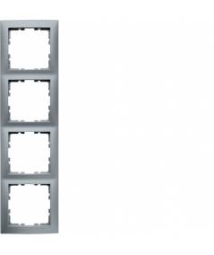 Ramka B.Kwadrat 4-krotna aluminium mat, lakierowane  5310148994