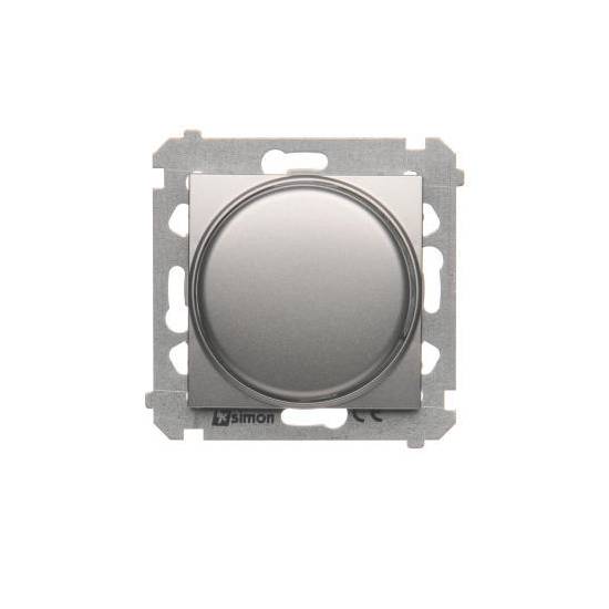 Simon 54 Ściemniacz naciskowo-obrotowy srebrny mat, metalizowany DS9T.01/43