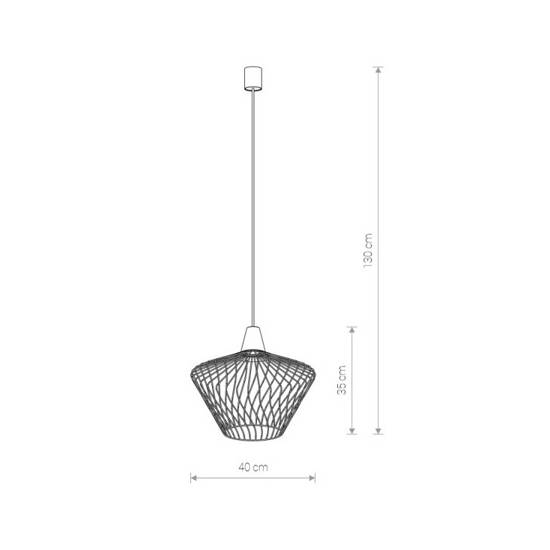 Nowodvorski - Lampa wisząca WAVE S biały śr. 40cm - 8860